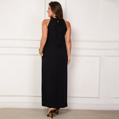 Vestido Sabrina – Longo com Amarração no Pescoço