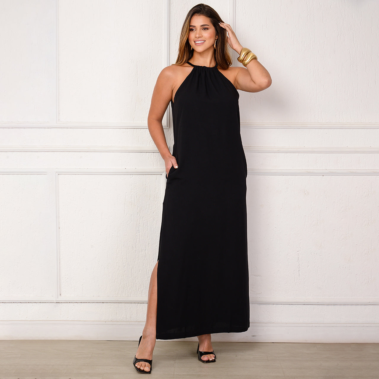 Vestido Sabrina – Longo com Amarração no Pescoço