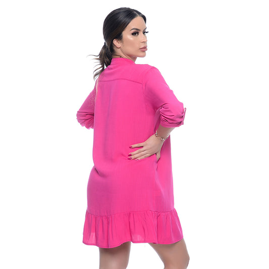 Vestido Chemise Com Botões M/L  BBonnie Rebeca Pink