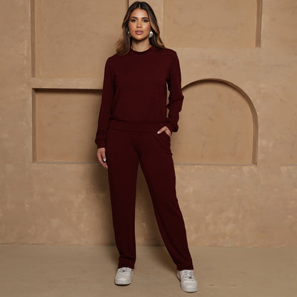 Conjunto Eliza BBonnie – Moletinho Vinho B'Bonnie