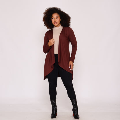 Cardigan Manga Longa BBonnie Isadora Marrom