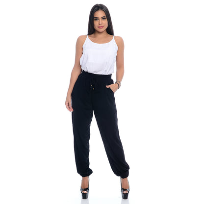 Calça Jogger com Elástico na Barra e Bolsos BBonnie Meg