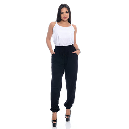 Calça Jogger com Elástico na Barra e Bolsos BBonnie Meg