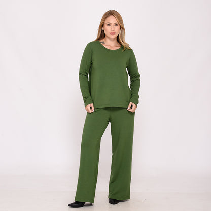 Conjunto Calça e Blusa de Moletinho BBonnie Milena Verde