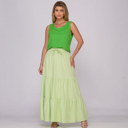 Saia Longa Viscose em Camadas BBonnie Luiza