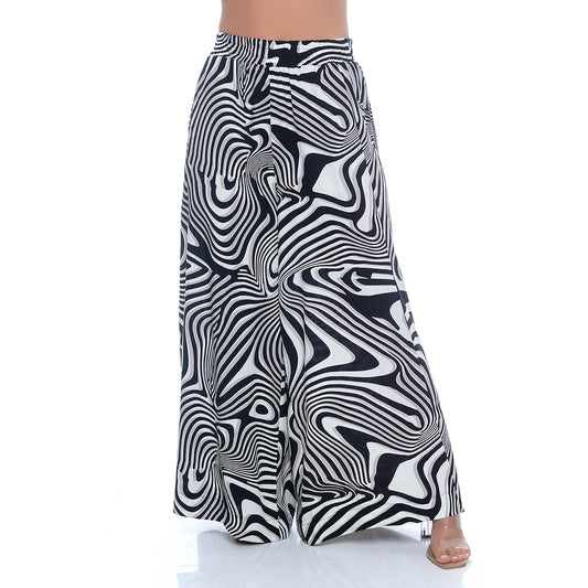 Calça Pantalona em Viscose BBonnie Cleo Est Preto