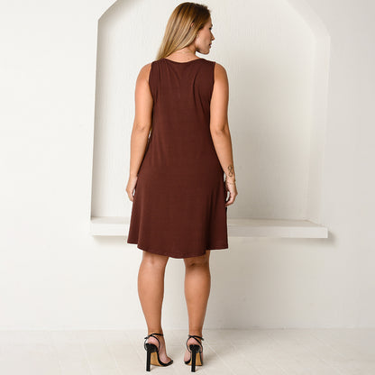 Vestido Curto Trapézio Sem Manga BBonnie Sophia