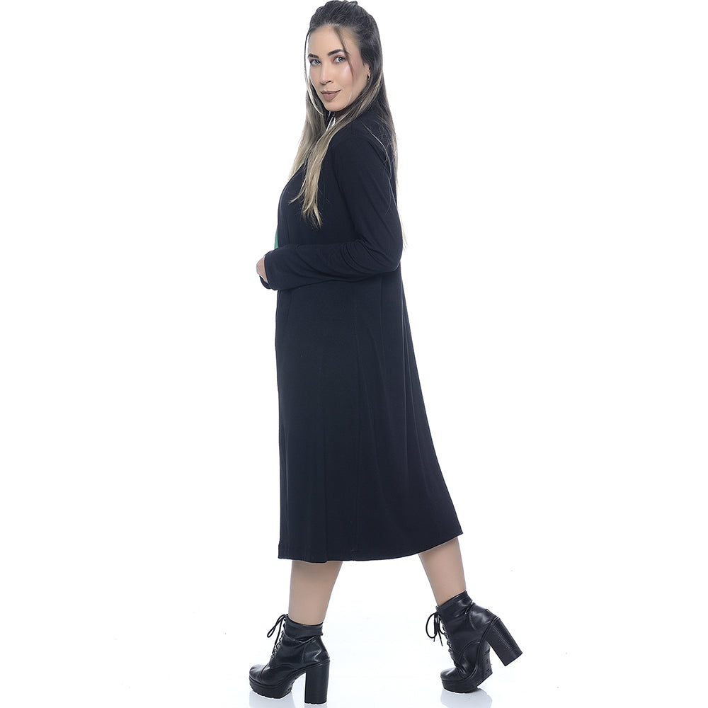 Cardigan Longo Feminino M/L BBonnie Kira Preto B'Bonnie