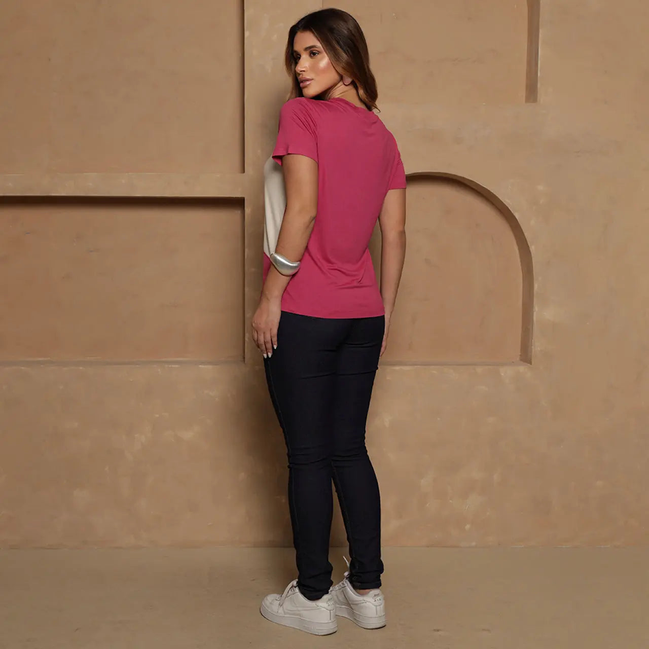 Blusa Flora BBonnie Feminina Manga 3/4 em Malha Viscolycra