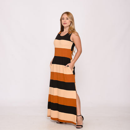 Vestido com Fendas Laterais BBonnie Catarina Estampados
