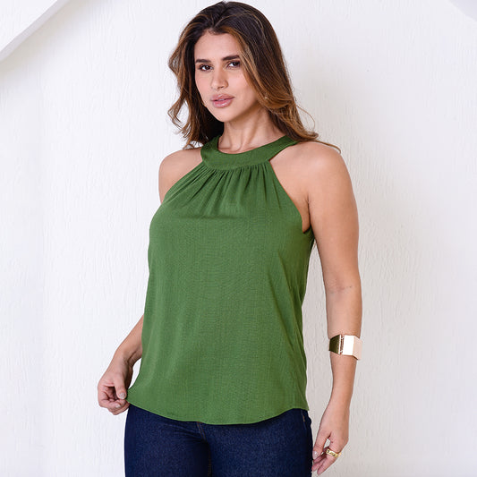 Blusa Cava Americana BBonnie Pietra Verde Militar