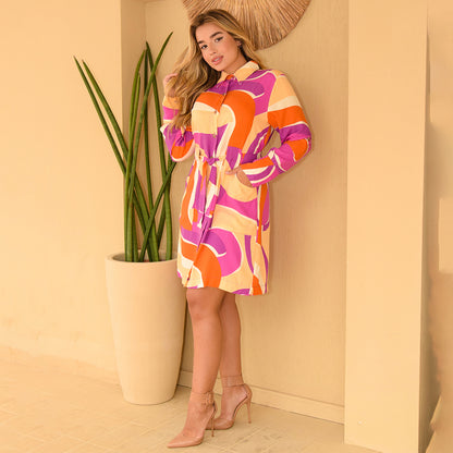 Vestido Chemise com Botões BBonnie Laura