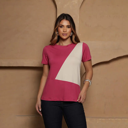 Blusa Flora BBonnie Feminina Manga 3/4 em Malha Viscolycra