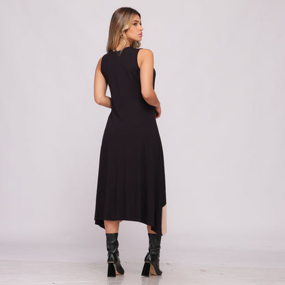 Vestido Midi Assimétrico com Pontas BBonnie Nani