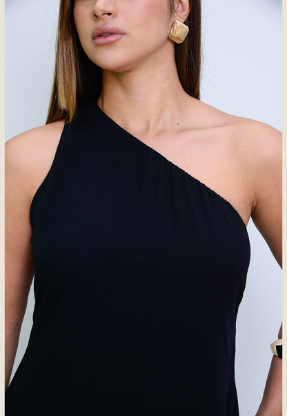 Vestido Midi Ombro Só BBonnie Leticia Preto