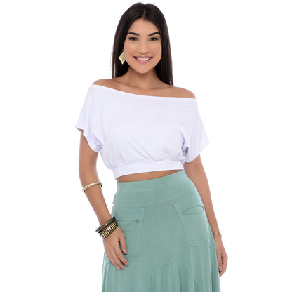 Blusa Cropped BBonnie Sarita Branca