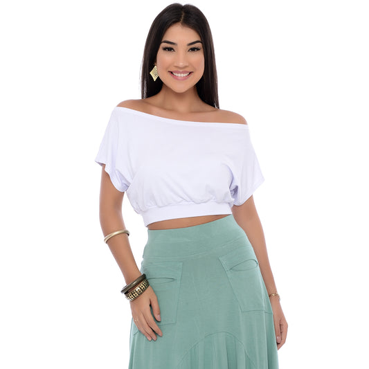 Blusa Cropped BBonnie Sarita Branca