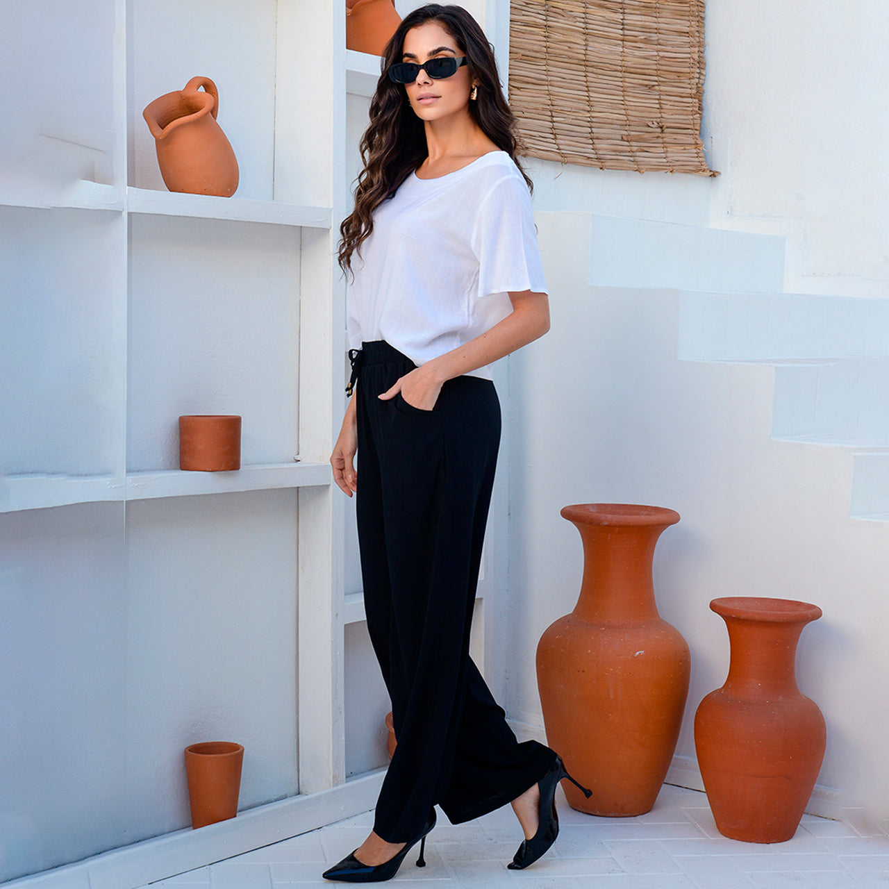 Blusa Viscose M/C BBonnie Leona Branca