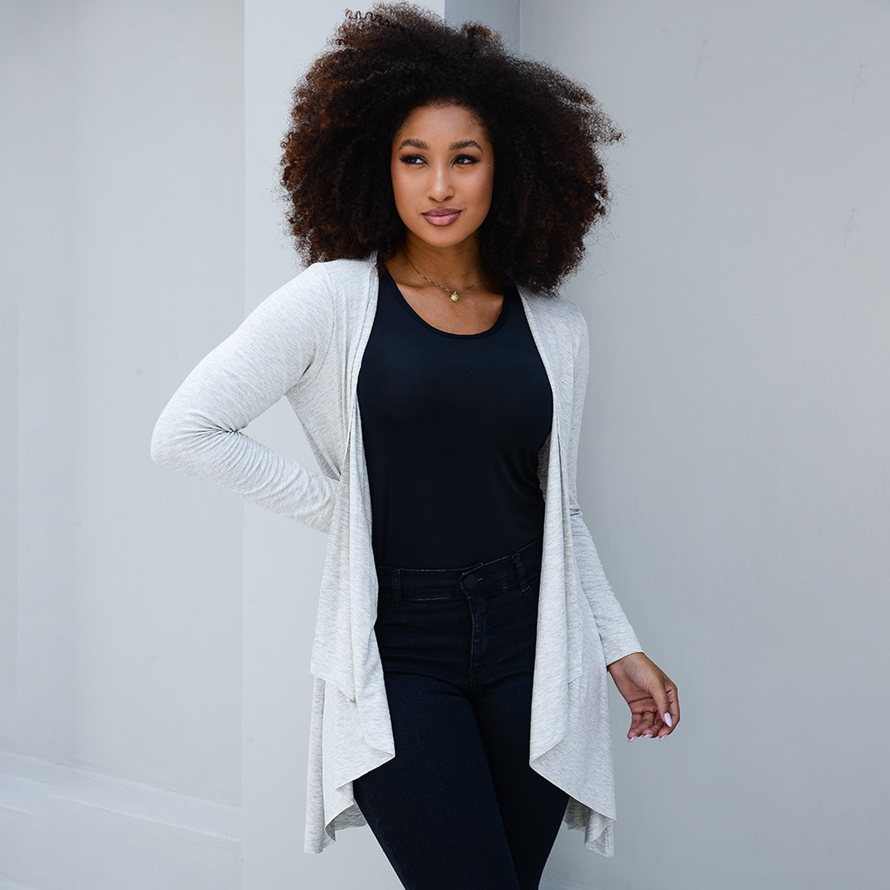 Cardigan Manga Longa BBonnie Isadora Mescla