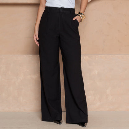 Calça Julia – Pantalona com Bolsos – BBonnie Preto B'Bonnie