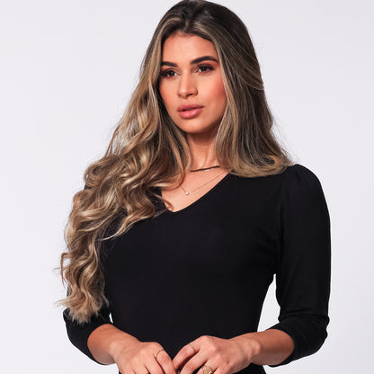 Vestido Longo Fenda Lateral  BBonnie Tiana Preto