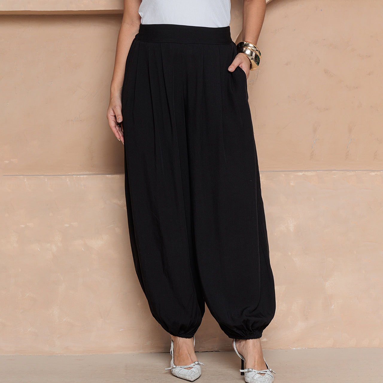 Calça Raissa – Modelo Aladim – BBonnie Bege B'Bonnie