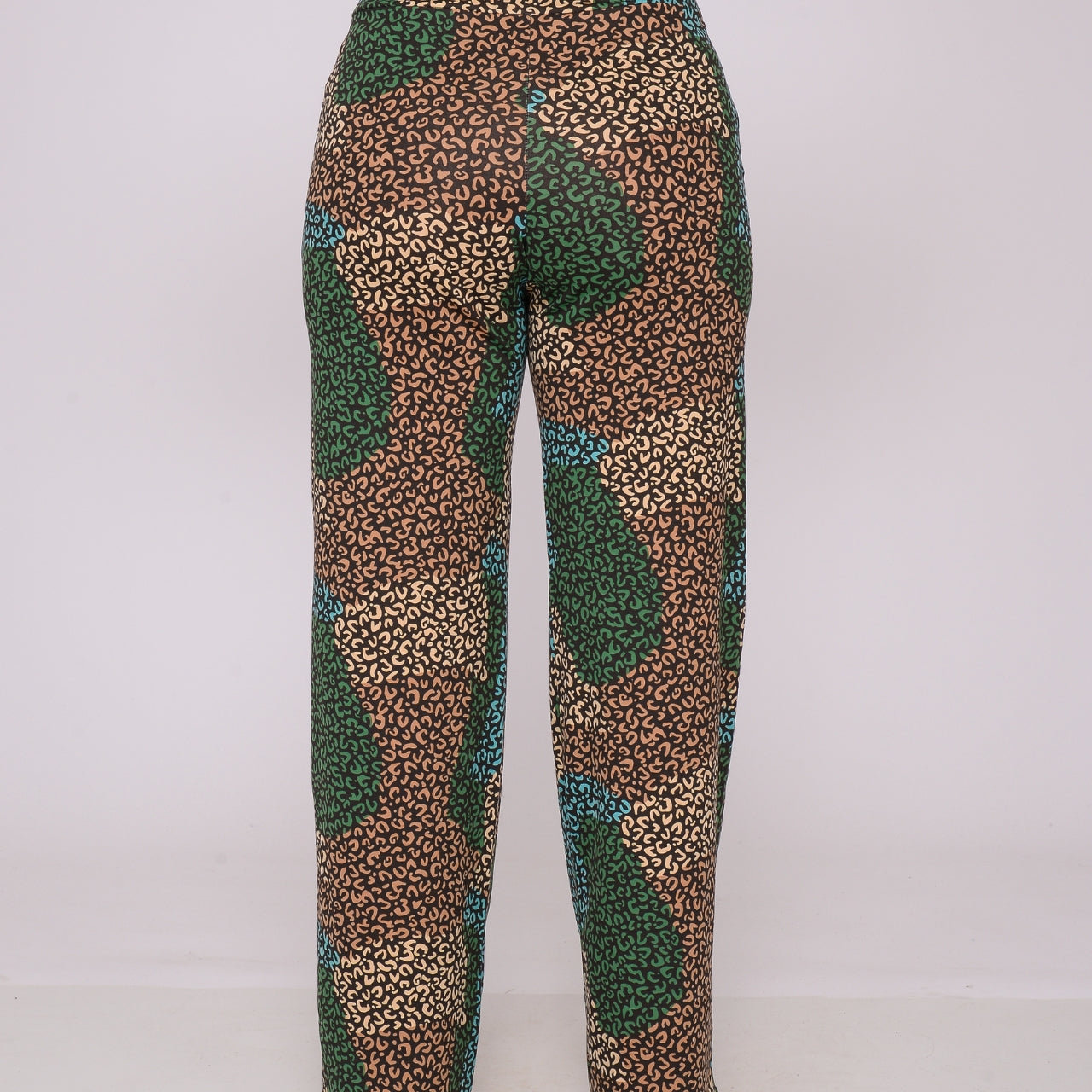 Calça Pantalona Cós largo Bolsos BBonnie Jane Estampa Verde