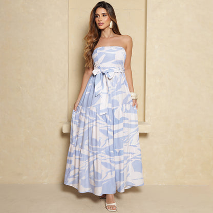 Vestido Longo Flor BBonnie Feminino Tomara que Caia Estampados