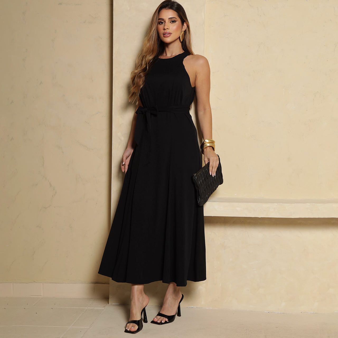 Vestido Longo Agatha BBonnie Feminino com Bolsos