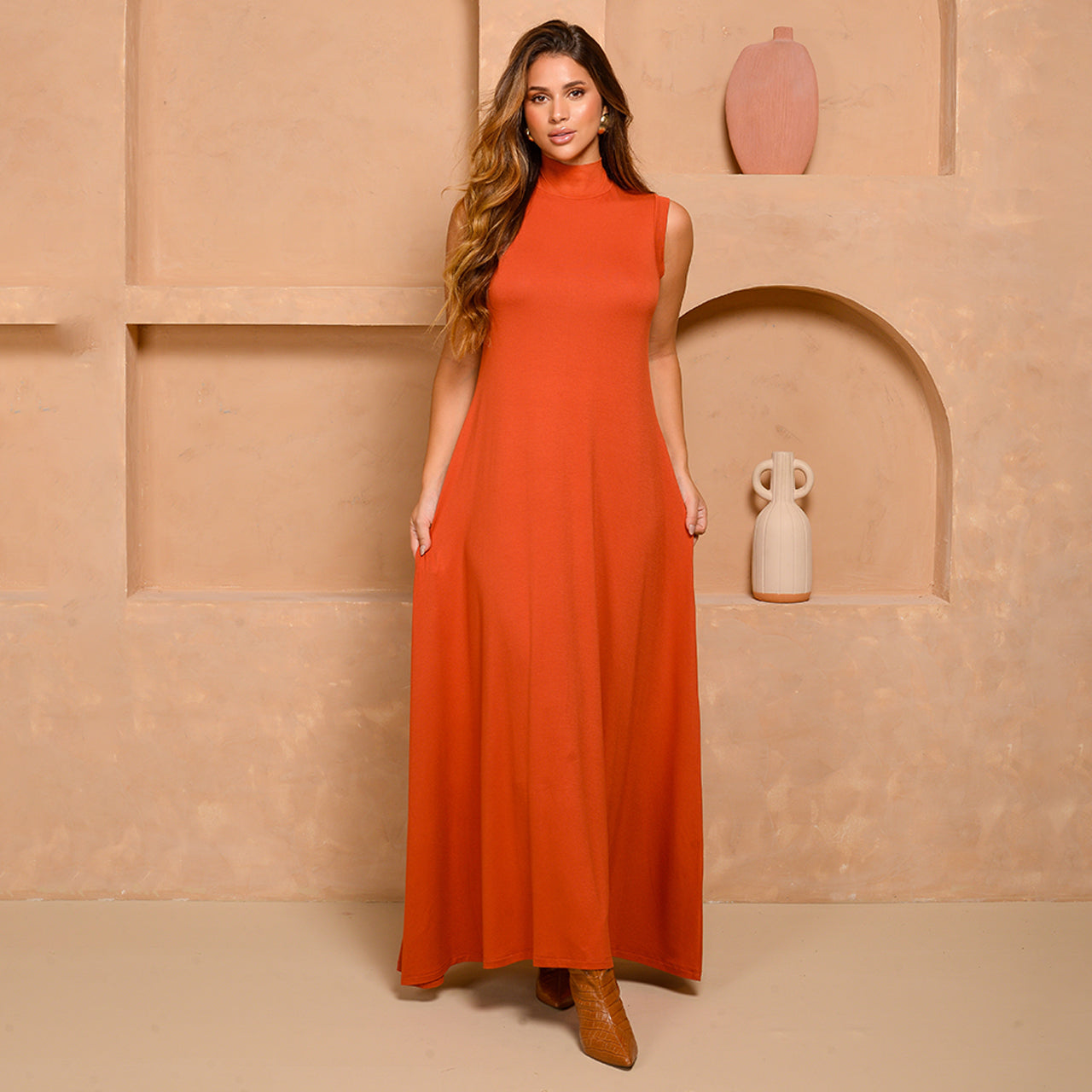 Vestido Longo Nayana - Malha Premium
