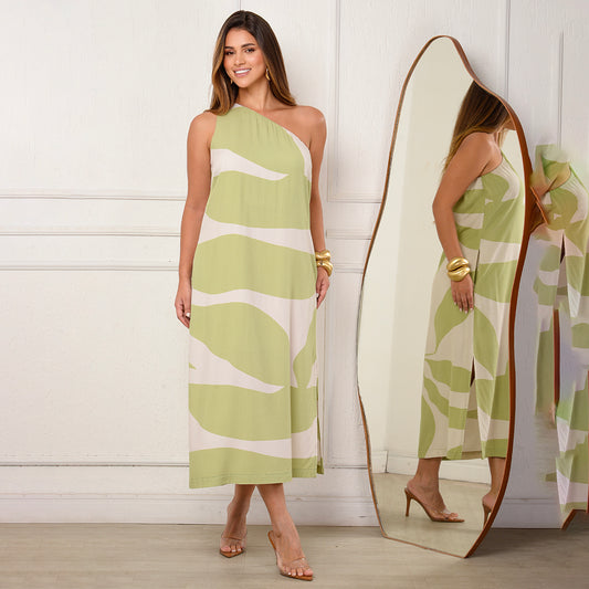 Vestido Midi Ombro Só BBonnie Leticia Estampados