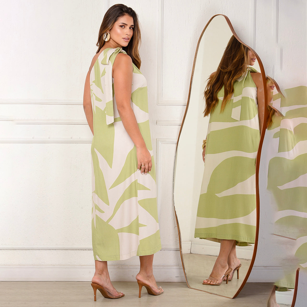 Vestido Midi Ombro Só BBonnie Leticia Estampados