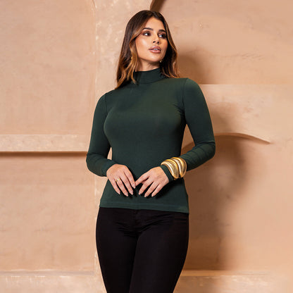 Blusa Cacharrel Olivia - Manga Longa com Gola Alta – B’Bonnie B'Bonnie