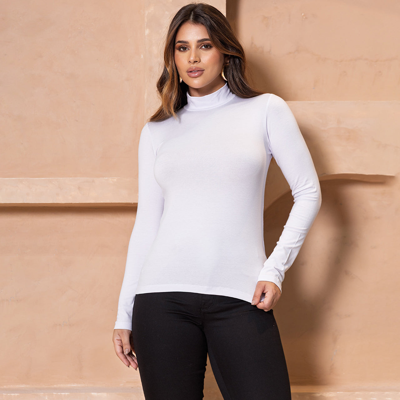 Blusa Cacharrel Olivia - Manga Longa com Gola Alta – B’Bonnie B'Bonnie