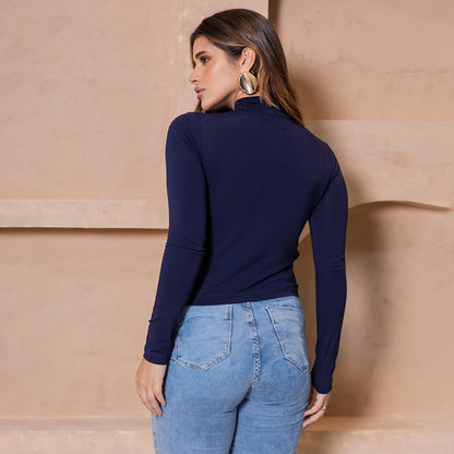 Blusa Cacharrel Olivia - Manga Longa com Gola Alta – B’Bonnie B'Bonnie
