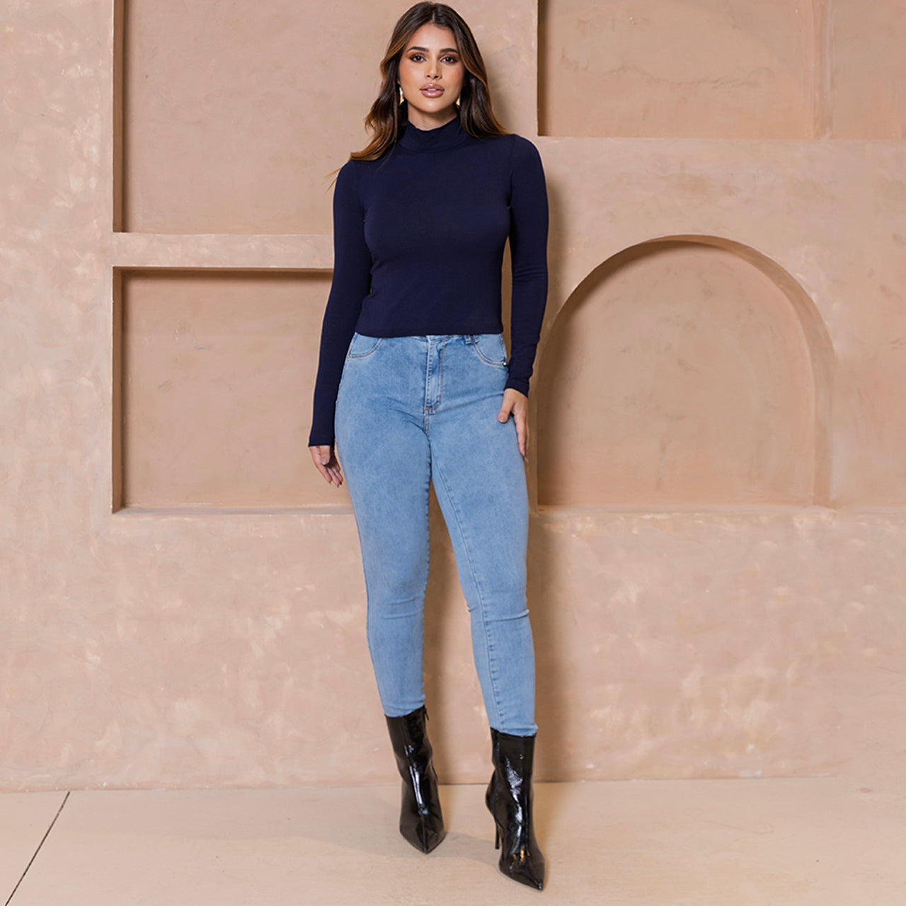Blusa Cacharrel Olivia - Manga Longa com Gola Alta – B’Bonnie B'Bonnie