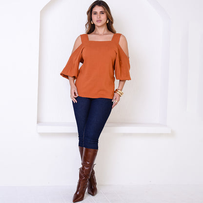 Blusa Ombro Vazado BBonnie Serena Terra