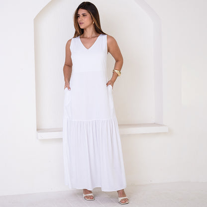 Vestido Longo com Barra Franzida BBonnie Isabelly