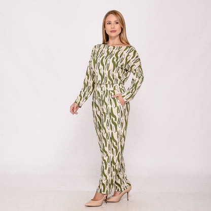 Macacão M/L Decote Canoa BBonnie Maitê  Estampados