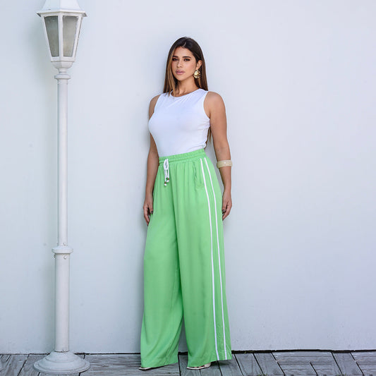 Calça Pantalona Listra Lateral BBonnie Manuela