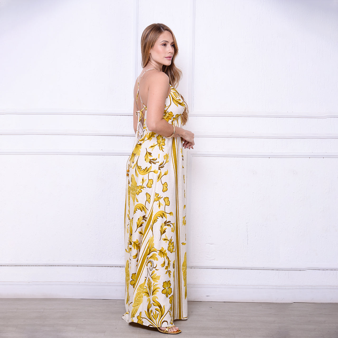 Vestido Maria – Longo com Decote nas Costas Estampados