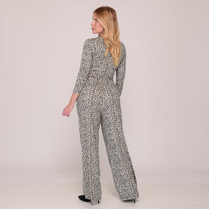 Macacão Pantalona Decote Transpassado BBonnie Florence Estampados