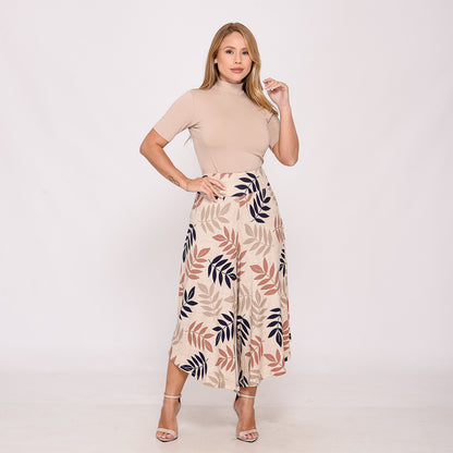 Calça Pantacourt com Cós BBonnie Noemi Estampados
