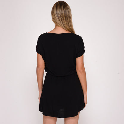 Vestido Curto M/C Elástico na Cintura BBonnie Stela