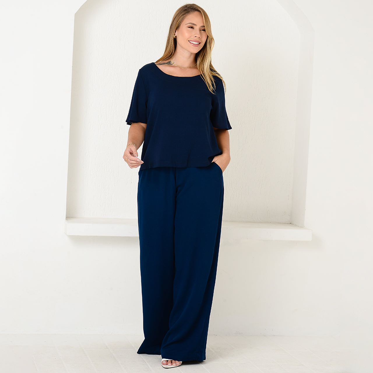 Conjunto BBonnie Leona Azul Marinho