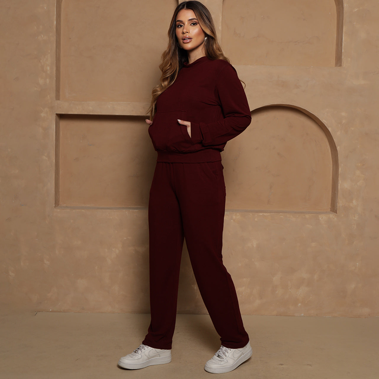 Conjunto Eliza BBonnie – Moletinho Vinho B'Bonnie