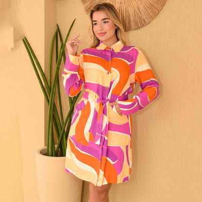 Vestido Chemise com Botões BBonnie Laura