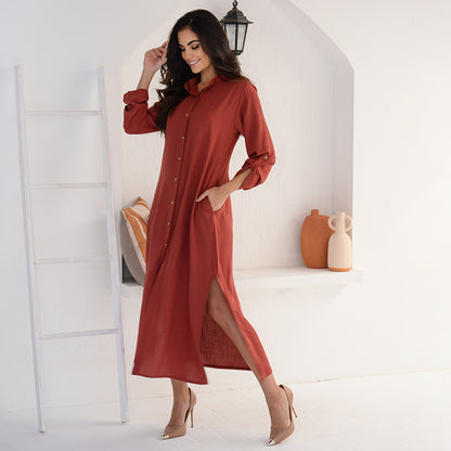Vestido Chemise Botões M/L BBonnie Valentina Terra