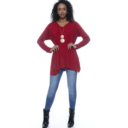Blusa M/L Assimétrica BBonnie Ludy Vermelho