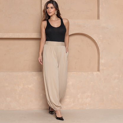 Calça Raissa – Modelo Aladim – BBonnie Bege B'Bonnie